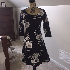 NWOT old navy black floral dress